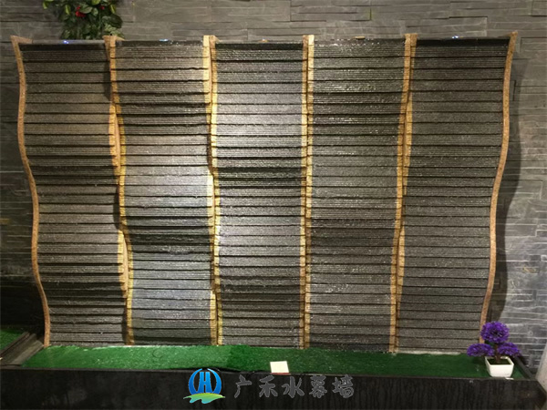 合肥波浪式石材水景墙制作安装