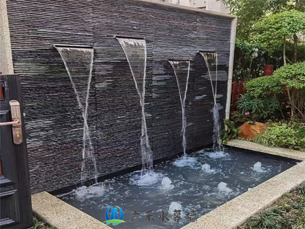 合肥流水墙鱼池制作案例