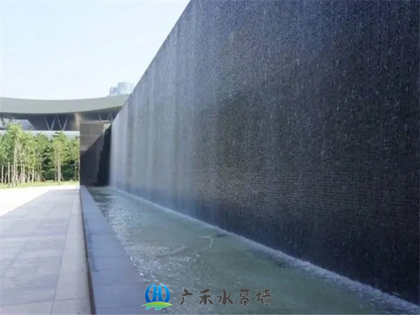 合肥广场大型流水背景墙制作案例
